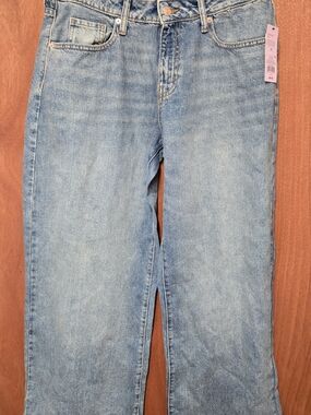 NWT Women's Low-Rise Wide Leg Baggy Jeans - Wild Fable™ Medium Wash 10: